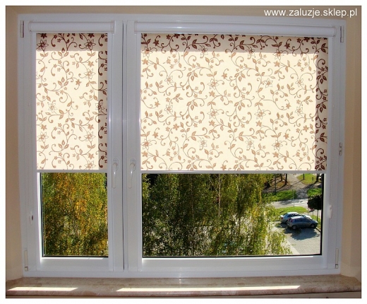 Wzorzyste rolety materiałowe okienne